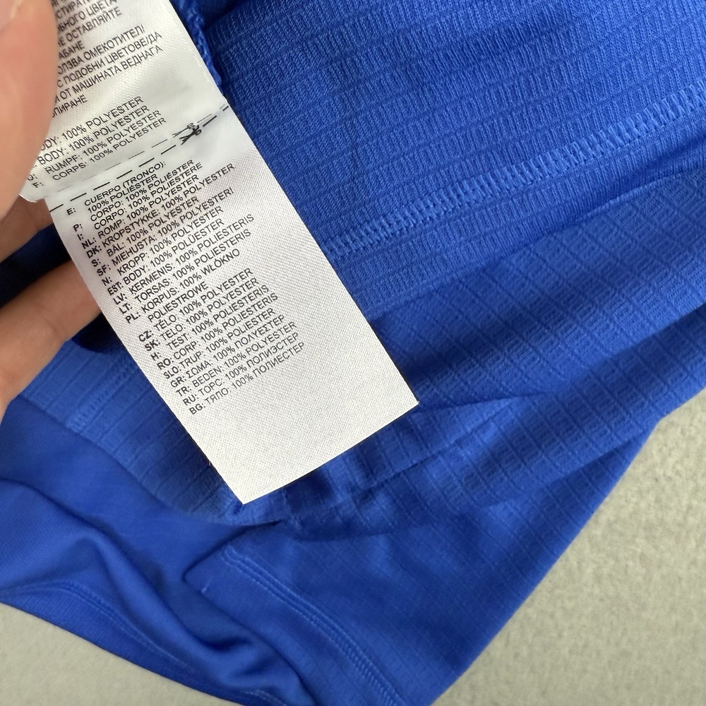 Adidas Golf Polo‎ Shirt Mens Medium Deepsea Blue Relaxed Company Logo - Picture 10 of 10